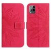 Kryty na mobil | Peňaženkové puzdro Embossing Pattern Kvet zelené – T Phone Pro / T Phone Pro (2023) | Kryty na mobil