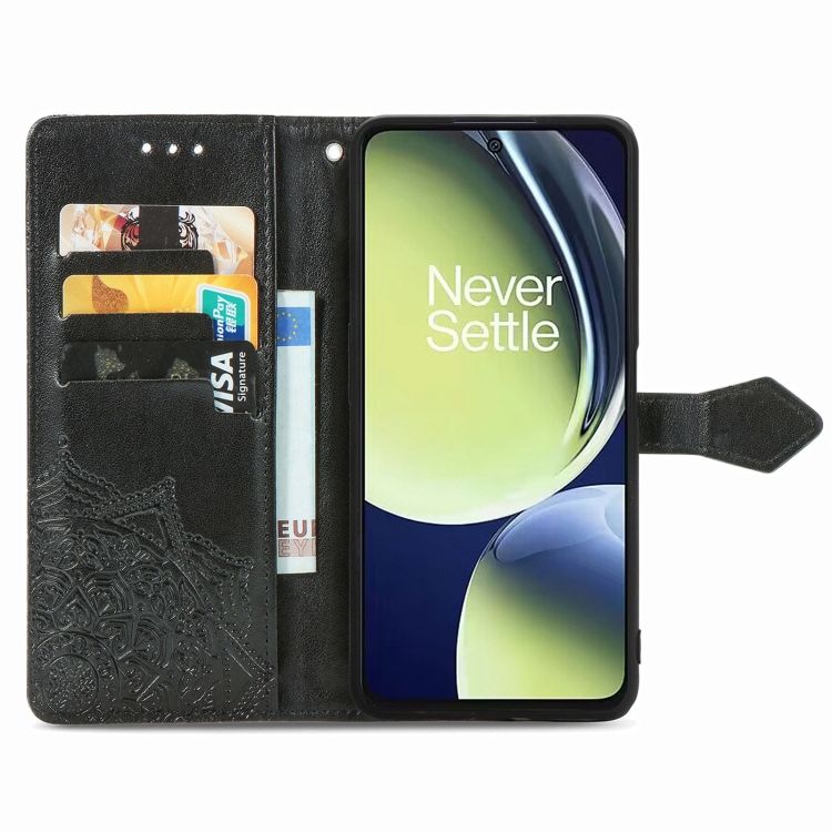 Peňaženkové puzdro Embossing Pattern Mandala Flower čierne – OnePlus Nord CE 3 Lite 5G | Kryty na mobil Kryty na mobil | Peňaženkové puzdro Embossing Pattern Mandala Flower čierne – OnePlus Nord CE 3 Lite 5G | Kryty na mobil