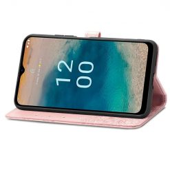 Kryty na mobil | Peňaženkové puzdro Embossing Pattern Mandala Flower ružové – Nokia G22 | Kryty na mobil