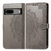 Kryty na mobil | Peňaženkové puzdro Embossing Pattern Mandala Flower ružové – Google Pixel 7a 5G | Kryty na mobil
