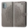 Kryty na mobil | Peňaženkové puzdro Embossing Pattern Mandala Flower fialové – Nokia G22 | Kryty na mobil