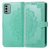 Kryty na mobil | Peňaženkové puzdro Embossing Pattern Mandala Flower čierne – Nokia G22 | Kryty na mobil
