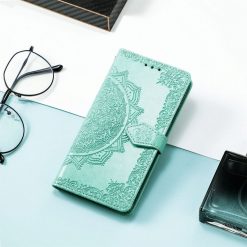 Peňaženkové puzdro Embossing Pattern Mandala Flower zelené – Nokia G22 | Kryty na mobil Kryty na mobil | Peňaženkové puzdro Embossing Pattern Mandala Flower zelené – Nokia G22 | Kryty na mobil