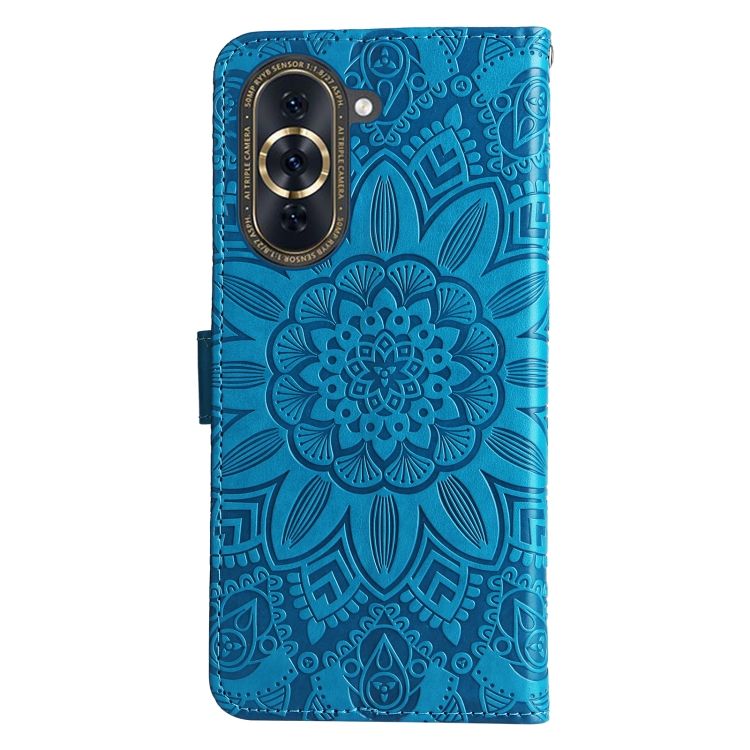 Peňaženkové puzdro Embossing Pattern Slnečnica modré – Huawei Nova 10 | Kryty na mobil Kryty na mobil | Peňaženkové puzdro Embossing Pattern Slnečnica modré – Huawei Nova 10 | Kryty na mobil