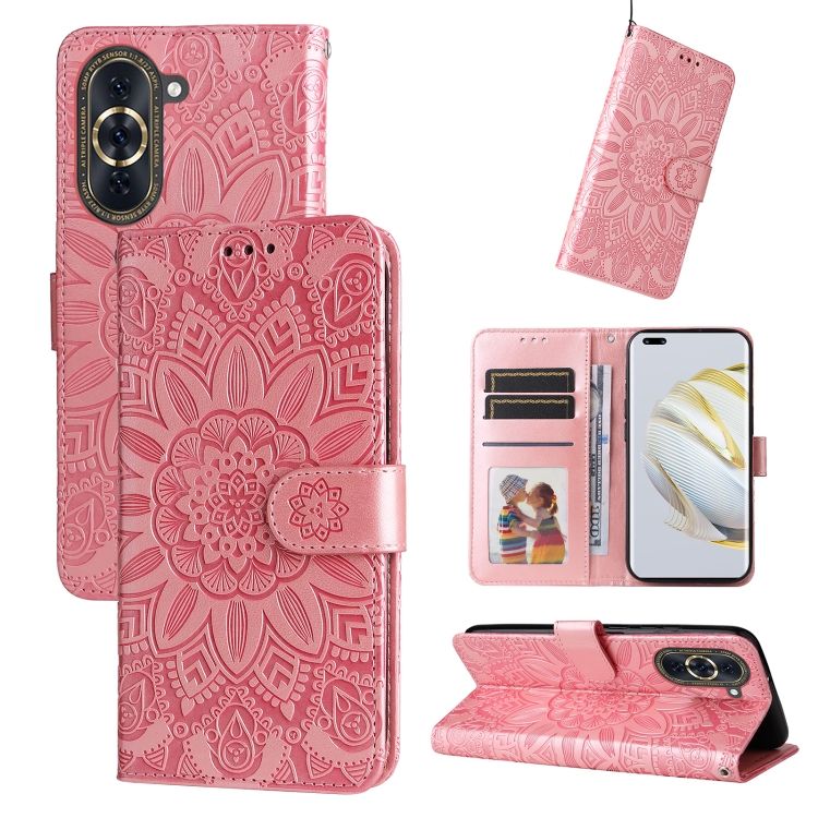 Peňaženkové puzdro Embossing Pattern Slnečnica ružové – Huawei Nova 10 | Kryty na mobil Kryty na mobil | Peňaženkové puzdro Embossing Pattern Slnečnica ružové – Huawei Nova 10 | Kryty na mobil