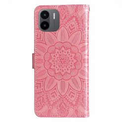 Kryty na mobil | Peňaženkové puzdro Embossing Pattern Slnečnica ružové – Xiaomi Redmi A1 / A2 | Kryty na mobil