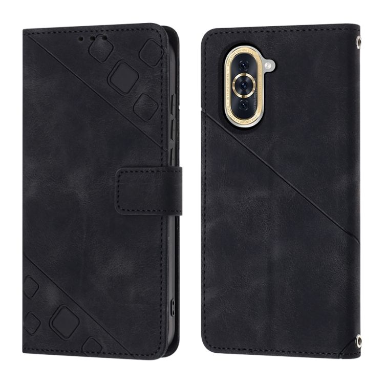 Peňaženkové puzdro Embossing Pattern Square čierne – Huawei Nova 10 | Kryty na mobil Kryty na mobil | Peňaženkové puzdro Embossing Pattern Square čierne – Huawei Nova 10 | Kryty na mobil