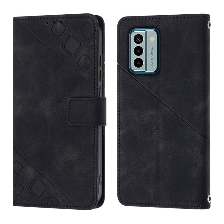 Peňaženkové puzdro Embossing Pattern Square čierne – Nokia G22 | Kryty na mobil Kryty na mobil | Peňaženkové puzdro Embossing Pattern Square čierne – Nokia G22 | Kryty na mobil