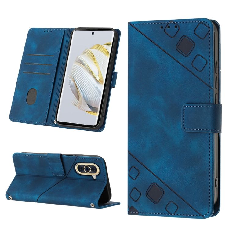 Peňaženkové puzdro Embossing Pattern Square modré – Huawei Nova 10 | Kryty na mobil Kryty na mobil | Peňaženkové puzdro Embossing Pattern Square modré – Huawei Nova 10 | Kryty na mobil