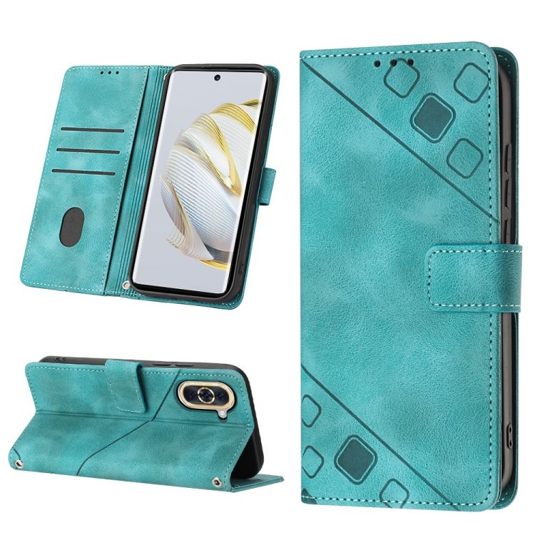 Peňaženkové puzdro Embossing Pattern Square zelené – Huawei Nova 10 | Kryty na mobil Kryty na mobil | Peňaženkové puzdro Embossing Pattern Square zelené – Huawei Nova 10 | Kryty na mobil