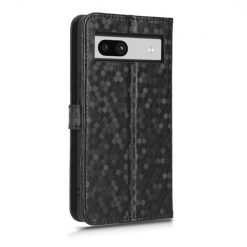 Kryty na mobil | Peňaženkové puzdro Honeycomb Dot Texture Case čierne – Google Pixel 7a 5G | Kryty na mobil