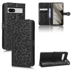Kryty na mobil | Peňaženkové puzdro Honeycomb Dot Texture Case čierne – Google Pixel 7a 5G | Kryty na mobil