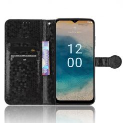 Peňaženkové puzdro Honeycomb Dot Texture Case čierne – Nokia G22 | Kryty na mobil Kryty na mobil | Peňaženkové puzdro Honeycomb Dot Texture Case čierne – Nokia G22 | Kryty na mobil