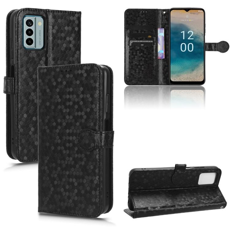 Peňaženkové puzdro Honeycomb Dot Texture Case čierne – Nokia G22 | Kryty na mobil Kryty na mobil | Peňaženkové puzdro Honeycomb Dot Texture Case čierne – Nokia G22 | Kryty na mobil