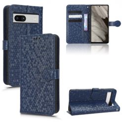 Kryty na mobil | Peňaženkové puzdro Honeycomb Dot Texture Case modré – Google Pixel 7a 5G | Kryty na mobil