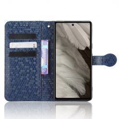 Kryty na mobil | Peňaženkové puzdro Honeycomb Dot Texture Case modré – Google Pixel 7a 5G | Kryty na mobil