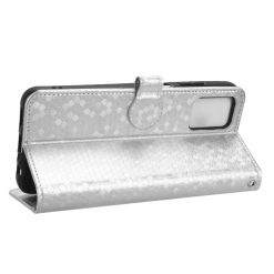 Kryty na mobil | Peňaženkové puzdro Honeycomb Dot Texture Case strieborné – Nokia G22 | Kryty na mobil