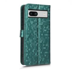 Kryty na mobil | Peňaženkové puzdro Honeycomb Dot Texture Case zelené – Google Pixel 7a 5G | Kryty na mobil