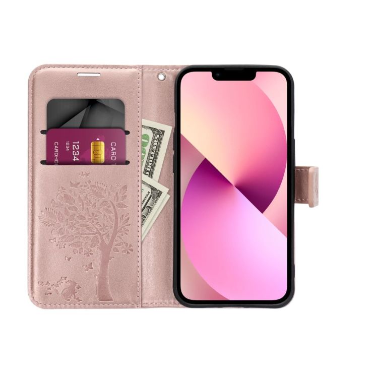 Peňaženkové puzdro Mezzo tree ružové – Samsung Galaxy A54 5G | Kryty na mobil Kryty na mobil | Peňaženkové puzdro Mezzo tree ružové – Samsung Galaxy A54 5G | Kryty na mobil