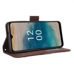 Kryty na mobil | Peňaženkové puzdro Slots case hnedé – Nokia G22 | Kryty na mobil