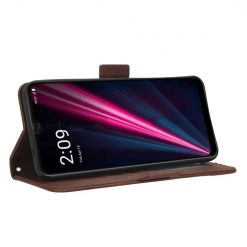 Kryty na mobil | Peňaženkové puzdro Slots case hnedé – T Phone Pro / T Phone Pro (2023) | Kryty na mobil