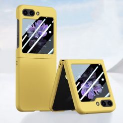 Kryty na mobil | Plastový kryt Magic Color Case žltý s ochranou na vonkajší displej – Samsung Galaxy Z Flip 5 | Kryty na mobil