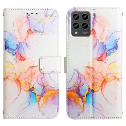 Kryty na mobil | Knižkové puzdro Marble Pattern case biele – T Phone Pro / T Phone Pro (2023) | Kryty na mobil