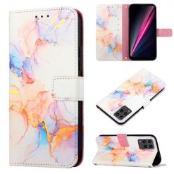 Kryty na mobil | Knižkové puzdro Marble Pattern case biele – T Phone Pro / T Phone Pro (2023) | Kryty na mobil