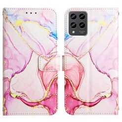 Kryty na mobil | Knižkové puzdro Marble Pattern case ružové – T Phone Pro / T Phone Pro (2023) | Kryty na mobil