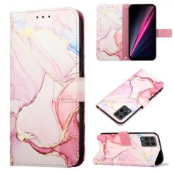 Kryty na mobil | Knižkové puzdro Marble Pattern case ružové – T Phone Pro / T Phone Pro (2023) | Kryty na mobil