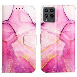 Kryty na mobil | Knižkové puzdro Marble Pattern case tmavoružové – T Phone Pro / T Phone Pro (2023) | Kryty na mobil