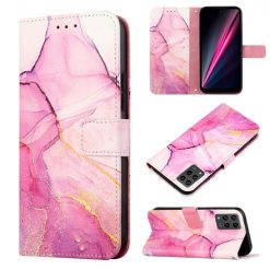 Kryty na mobil | Knižkové puzdro Marble Pattern case tmavoružové – T Phone Pro / T Phone Pro (2023) | Kryty na mobil