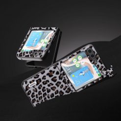 Kryt Abeel Leopard Case biely – Samsung Galaxy Z Flip 5 | Kryty na mobil Kryty na mobil | Kryt Abeel Leopard Case biely – Samsung Galaxy Z Flip 5 | Kryty na mobil
