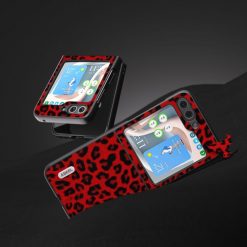 Kryty na mobil | Kryt Abeel Leopard Case červený – Samsung Galaxy Z Flip 5 | Kryty na mobil