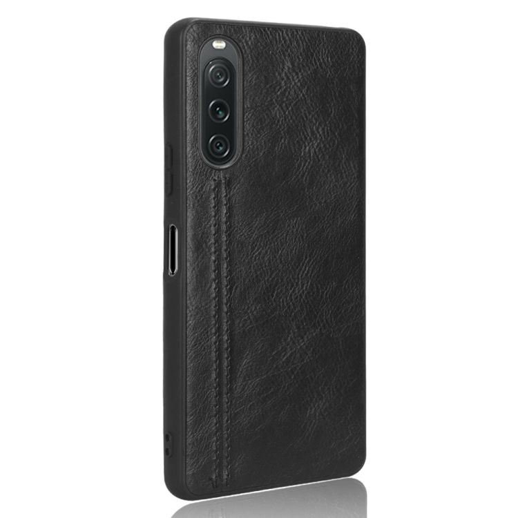 Kryt Shockproof Sewing Cow Pattern čierny – Sony Xperia 10 V | Kryty na mobil Kryty na mobil | Kryt Shockproof Sewing Cow Pattern čierny – Sony Xperia 10 V | Kryty na mobil
