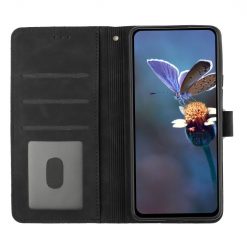 Peňaženkové puzdro Embossing Pattern Kvety čierne – Xiaomi Redmi Note 12S | Kryty na mobil Kryty na mobil | Peňaženkové puzdro Embossing Pattern Kvety čierne – Xiaomi Redmi Note 12S | Kryty na mobil