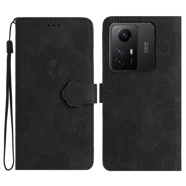 Peňaženkové puzdro Embossing Pattern Kvety čierne – Xiaomi Redmi Note 12S | Kryty na mobil Kryty na mobil | Peňaženkové puzdro Embossing Pattern Kvety čierne – Xiaomi Redmi Note 12S | Kryty na mobil