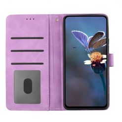 Kryty na mobil | Peňaženkové puzdro Embossing Pattern Kvety fialové – Xiaomi Redmi Note 12S | Kryty na mobil