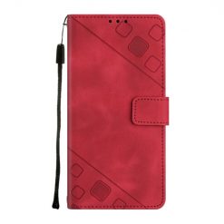 Peňaženkové puzdro Embossing Pattern Square červené – Infinix Note 12 Pro 5G
