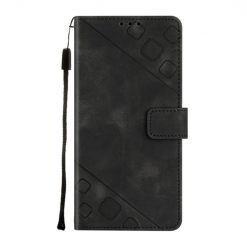 Peňaženkové puzdro Embossing Pattern Square čierne – Infinix Note 12 Pro 5G