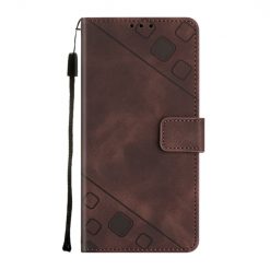 Peňaženkové puzdro Embossing Pattern Square hnedé – Infinix Note 12 Pro 5G