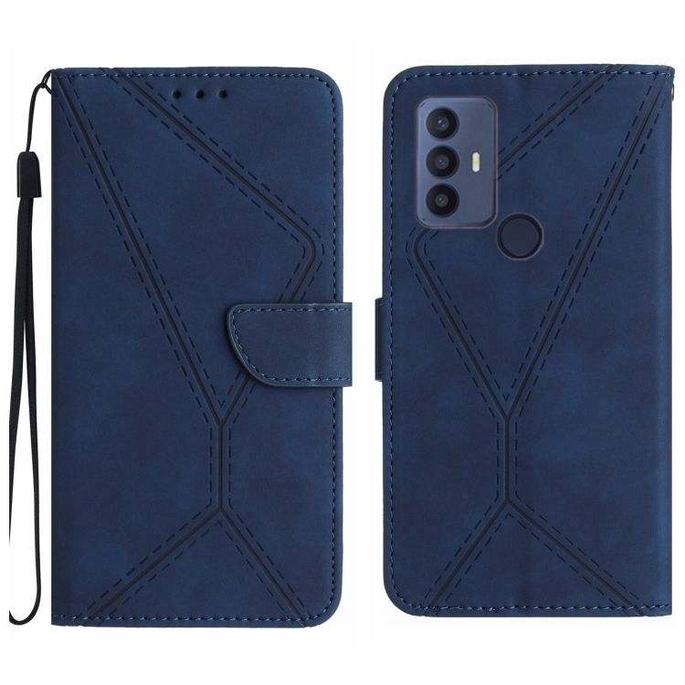 Peňaženkové puzdro Embossing Pattern Stitchy case modré – TCL 305 / 306 / 30 SE / 30E | Kryty na mobil Kryty na mobil | Peňaženkové puzdro Embossing Pattern Stitchy case modré – TCL 305 / 306 / 30 SE / 30E | Kryty na mobil
