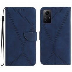Kryty na mobil | Peňaženkové puzdro Embossing Pattern Stitchy case modré – Xiaomi Redmi Note 12S | Kryty na mobil