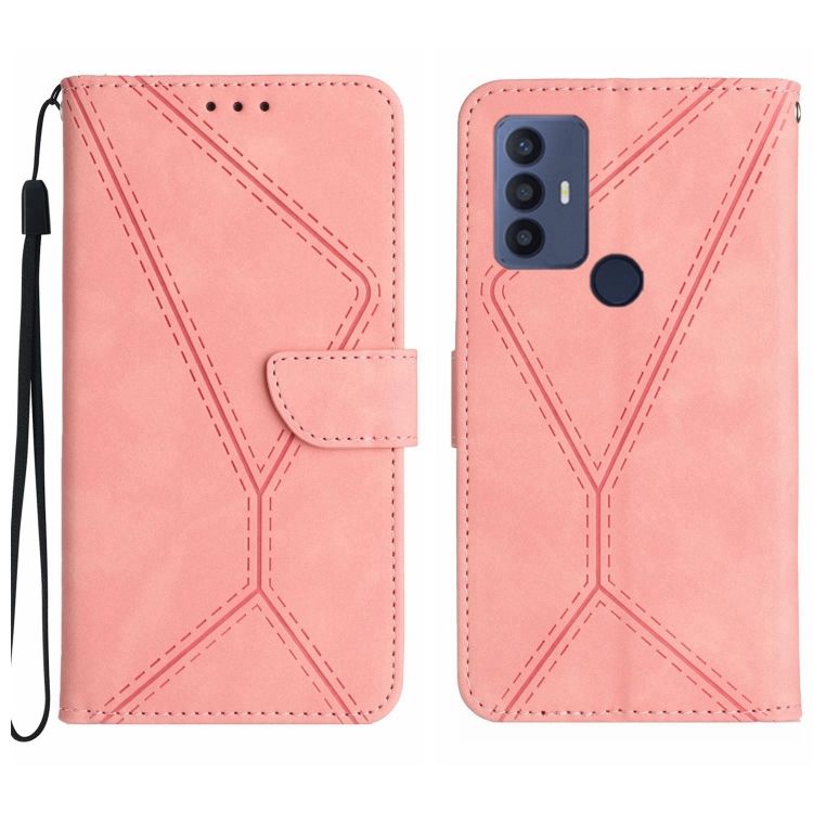 Peňaženkové puzdro Embossing Pattern Stitchy case ružové – TCL 305 / 306 / 30 SE / 30E | Kryty na mobil Kryty na mobil | Peňaženkové puzdro Embossing Pattern Stitchy case ružové – TCL 305 / 306 / 30 SE / 30E | Kryty na mobil