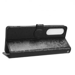 Kryty na mobil | Peňaženkové puzdro Honeycomb Dot Texture Case čierne – Sony Xperia 1 V | Kryty na mobil