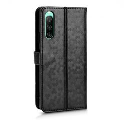Peňaženkové puzdro Honeycomb Dot Texture Case čierne – Sony Xperia 10 V | Kryty na mobil Kryty na mobil | Peňaženkové puzdro Honeycomb Dot Texture Case čierne – Sony Xperia 10 V | Kryty na mobil