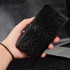 Peňaženkové puzdro Honeycomb Dot Texture Case čierne – Sony Xperia 10 V | Kryty na mobil Kryty na mobil | Peňaženkové puzdro Honeycomb Dot Texture Case čierne – Sony Xperia 10 V | Kryty na mobil