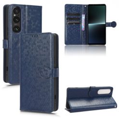 Peňaženkové puzdro Honeycomb Dot Texture Case modré – Sony Xperia 1 V | Kryty na mobil Kryty na mobil | Peňaženkové puzdro Honeycomb Dot Texture Case modré – Sony Xperia 1 V | Kryty na mobil