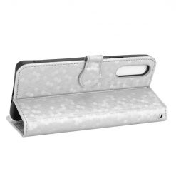 Kryty na mobil | Peňaženkové puzdro Honeycomb Dot Texture Case strieborné – Sony Xperia 10 V | Kryty na mobil