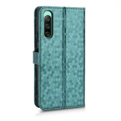 Peňaženkové puzdro Honeycomb Dot Texture Case zelené – Sony Xperia 10 V | Kryty na mobil Kryty na mobil | Peňaženkové puzdro Honeycomb Dot Texture Case zelené – Sony Xperia 10 V | Kryty na mobil